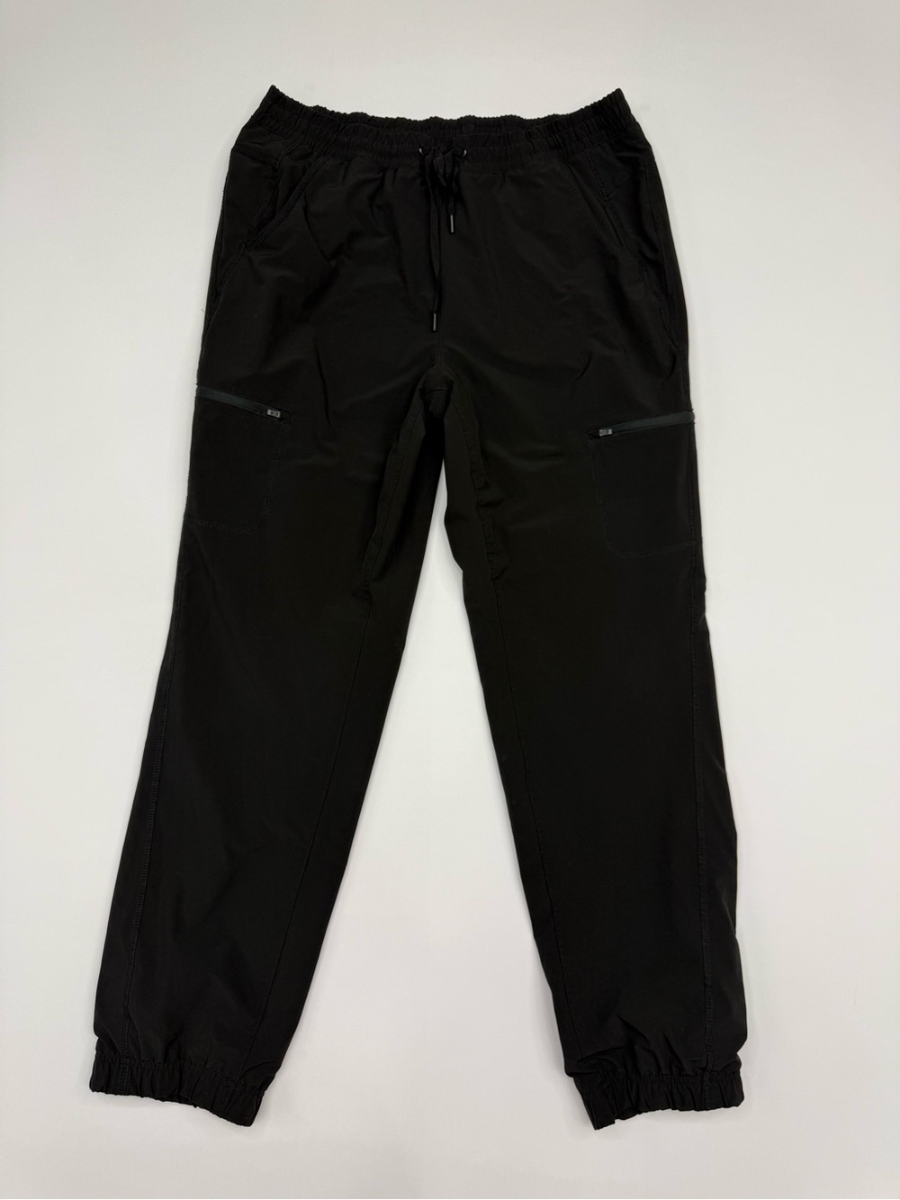 Women’s Black Drawstring Jogger Pants Fleece lined eddie bauer